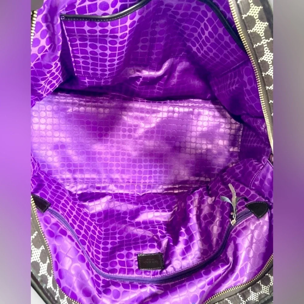 Kate Spade Brown and Purple Travel Duffle Bag